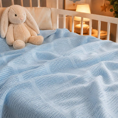 100% Cotton Cellular Baby Blanket – Soft Breathable Newborn Blanket - The Idea