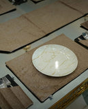 Beige Velvet Dining Set – Table Runner, 6 Placemats & 6 Spoon Covers