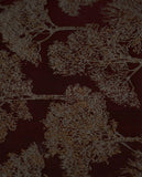 Wine Red Gold Starburst Jacquard Dining Set – Table Runner, 6 Placemats & 6 Spoon Covers