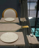Pink Velvet Dining Set – Table Runner, 6 Placemats & 6 Spoon Covers