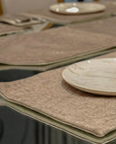Pink Velvet Dining Set – Table Runner, 6 Placemats & 6 Spoon Covers