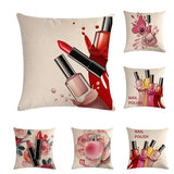 Flower Lipstick Makeup Cushion Covers Pack 6
