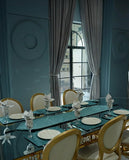 Teal Velvet Dining Set – Table Runner, 6 Placemats & 6 Spoon Covers