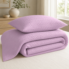 Lilac 3 PCS Quilted Bed Spread Set