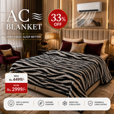 Luxury Zebra Ribbed Fleece Blanket – Double Bed