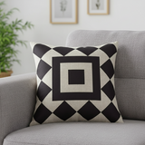 Linen Black and White Cushion Covers Pack of 4