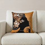 African Closeup Women Cushion Covers Pack 4