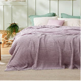 Cotton Waffle King Size Blanket Summer Blanket Bamboo for Luxury Throws