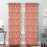 City Block Curtains Orange-Yellow texture