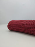 Organic Cotton Waffle Baby Blanket Maroon