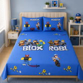 Roblox Kids Double Bed Sheet with 2 Pillow Cases