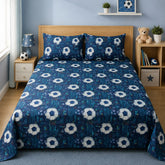 Football Circuit Kids Double Bed Sheet with 2 Pillow Cases