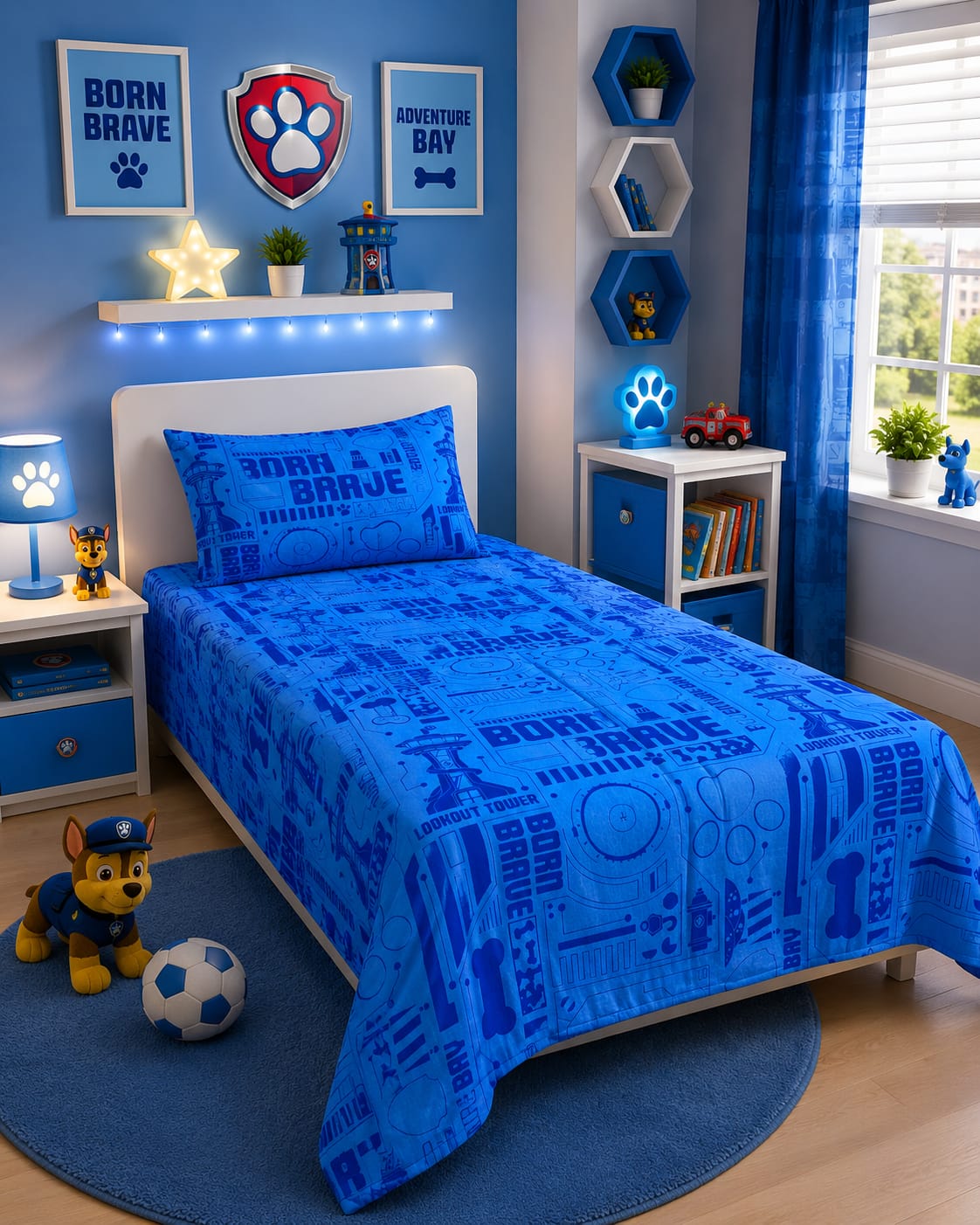 Paw Patrol Born Brave Kids Single Bed Sheet