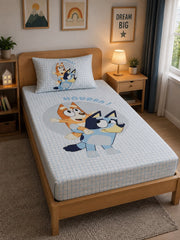 Bluey Single Bed Sheet with Pillow Case