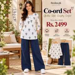 Candy Stripe Top & White Butterfly Trouser Co-ord Set II - The Idea