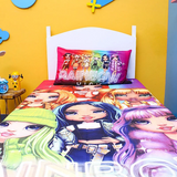 Rainbow Fashion Dolls Print Poly-Cotton Bedsheet Set – Single Bed (60x90) – Multicolor