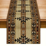 Bohemian Geometric Vintage Table Runner With Mates