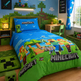 Minecraft Kids Bed Sheet Single