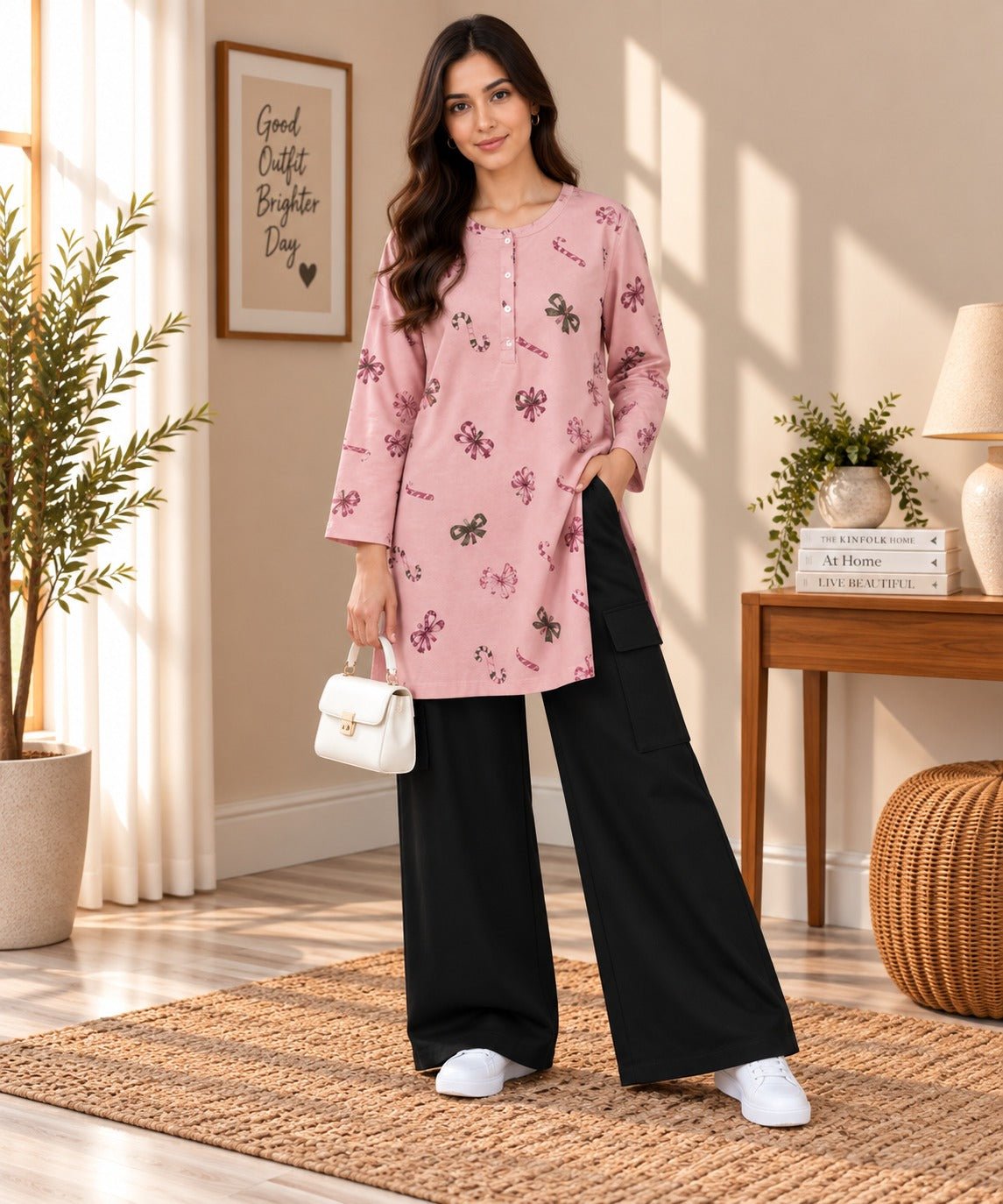 Pink Candy Bow Co-ord Set - The Idea