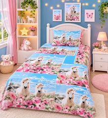 Ponies in Bloom Kids Single Bed Sheet with Pillow Case