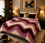 Luxury Rosewood Swirl Fleece Blanket Double Bed