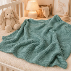 Teal Cotton Waffle Baby Thermal Blanket – Breathable Newborn Blanket - The Idea