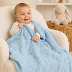 100% Cotton Cellular Baby Blanket – Soft Breathable Newborn Blanket - The Idea