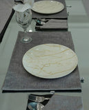 Charcoal Velvet Dining Set – Table Runner, 6 Placemats & 6 Spoon Covers