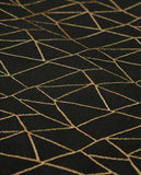 Golden Starburst Jacquard Dining Set – Table Runner, 6 Placemats & 6 Spoon Covers