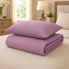 Mauve 3 PCS Quilted Bed Spread Set