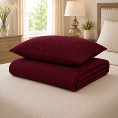 Maroon 3 PCS Quilted Bed Spread Set