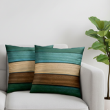 Vintage Brown & Teak Cushion Covers Pack of 2