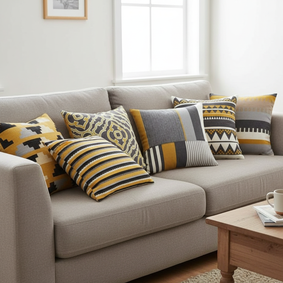 Honey Comb Geometric Cushion Covers Pack of 6