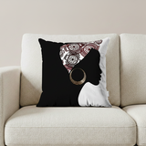 African Closeup Women Cushion Covers Pack 4