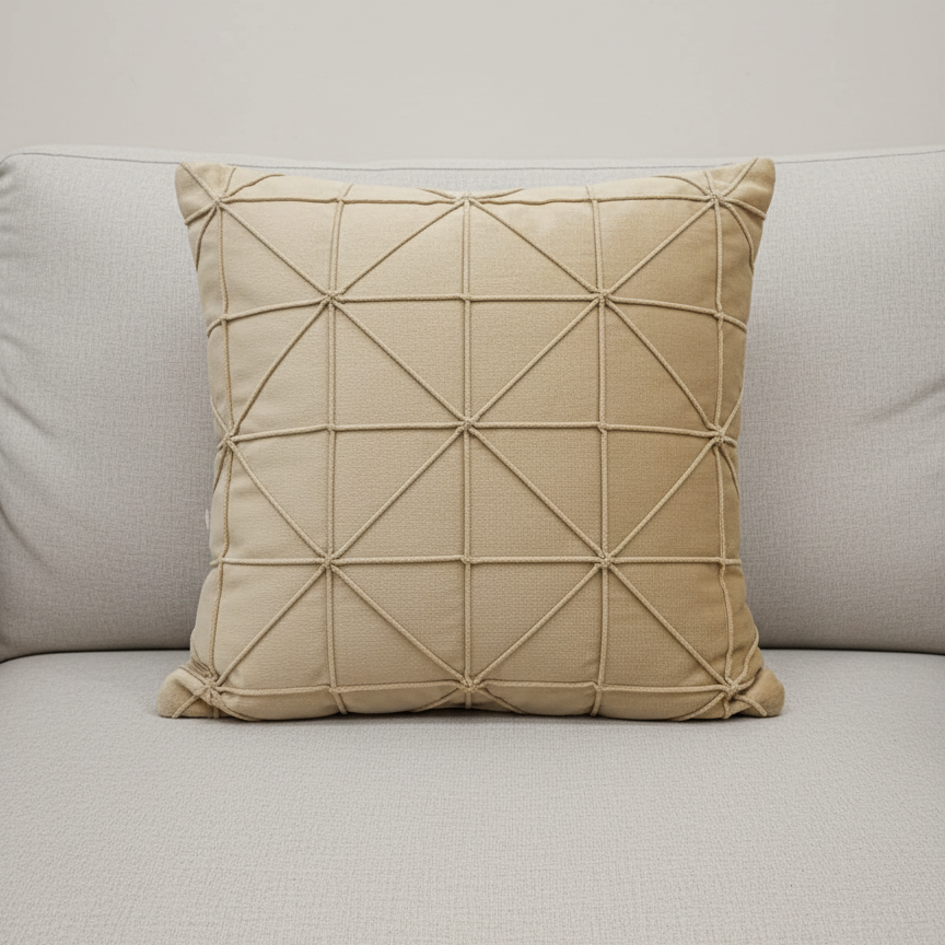 GeoKnit Velvet Cushion Cover