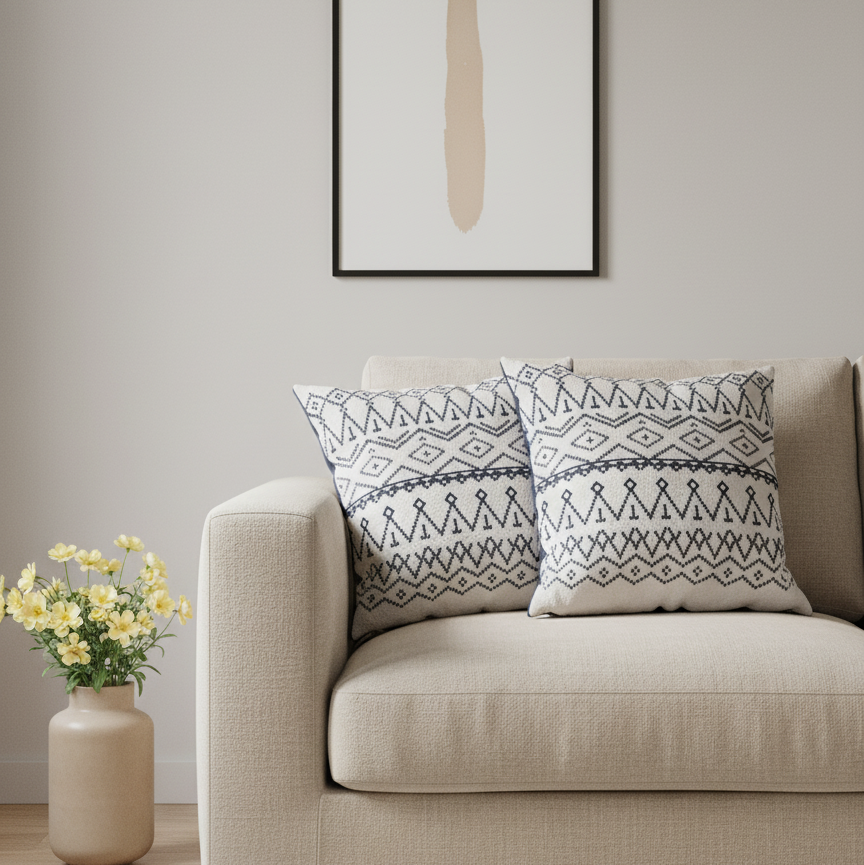 Tribal Diamond Stitch Cushion Cover Pack of 2