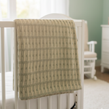 Organic Cotton Waffle Baby Blanket Yarn Dyed