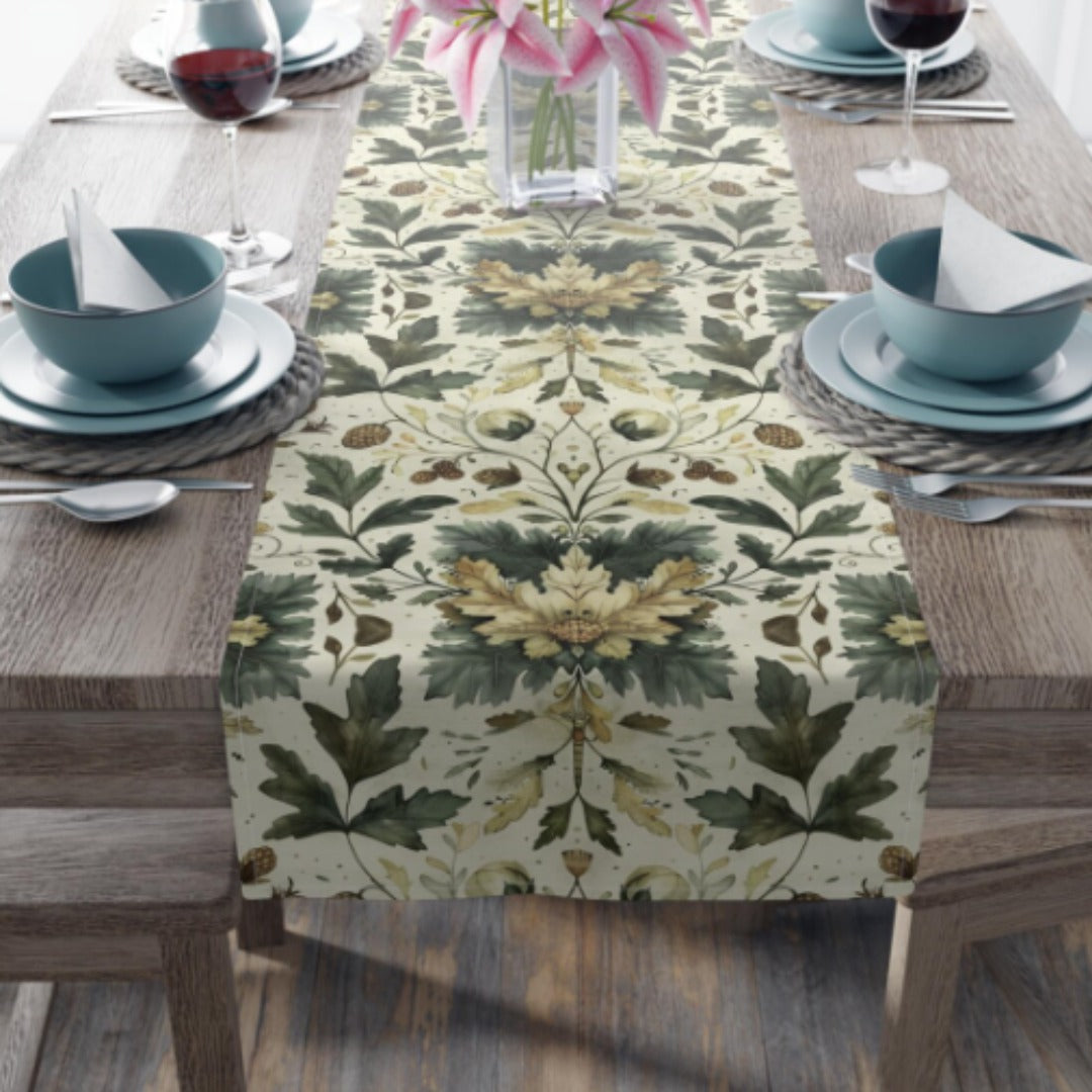Autumn Acorn Symphony Table Runner
