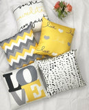 GreyGold Love Cushion Cover Pack of 5