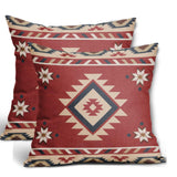 Red Southwest Pillow Covers Pack of 2