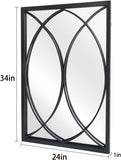 Decorative Black Rectangle Wall Mirror for Entryway, Living Room, Bedroom, Hallway Wall Decor