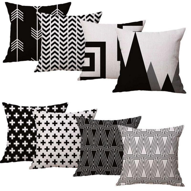 Monochrome Loom Cushion Case Pack of 8