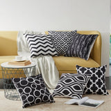 Geometric Canvas Indoor Pack of 6 - Black