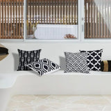 Geometric Canvas Indoor Pack of 6 - Black