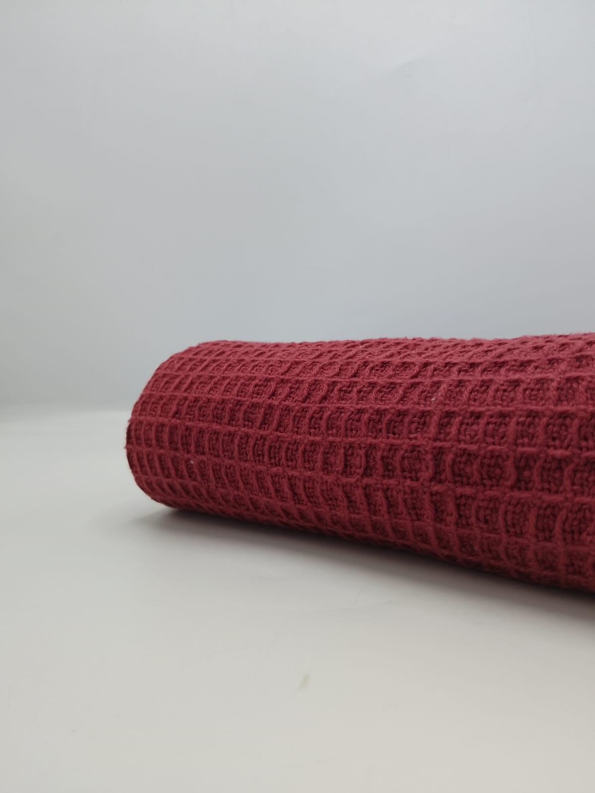 Organic Cotton Waffle Baby Blanket Maroon