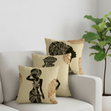 African Beige Cushion Covers - Pack of 3