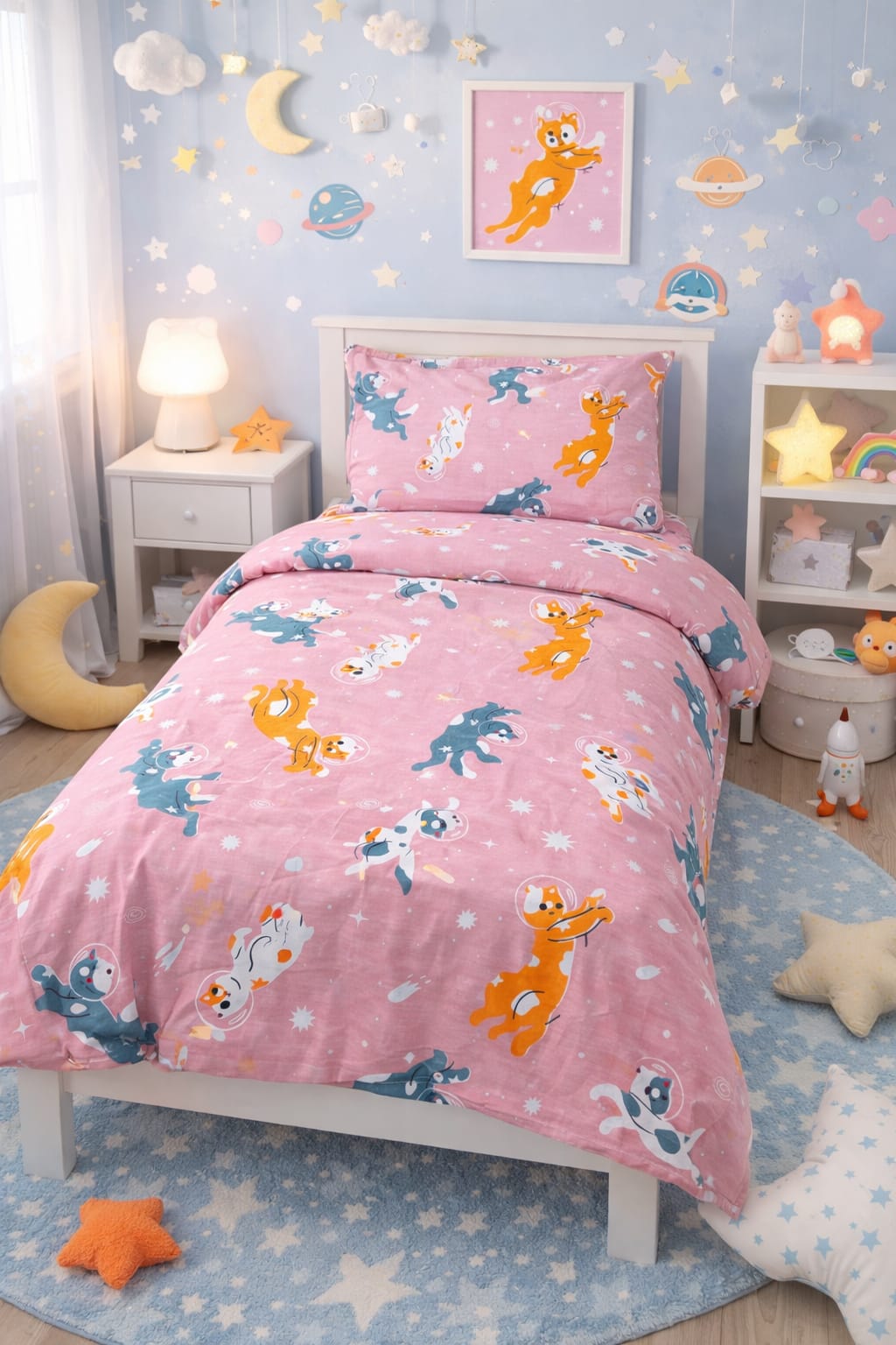 Astro Cats Kids Bedding Set