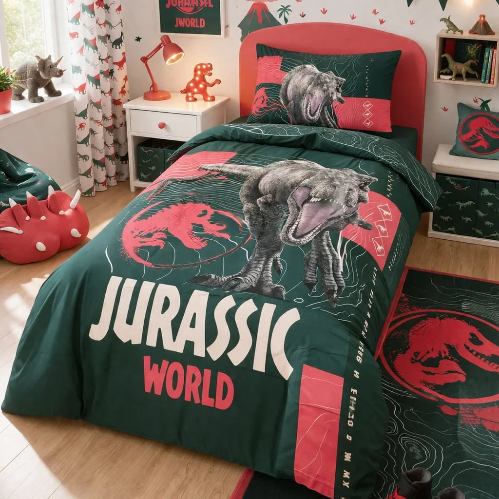 Green character Christmas print kids single bedsheet 60x90 inches
