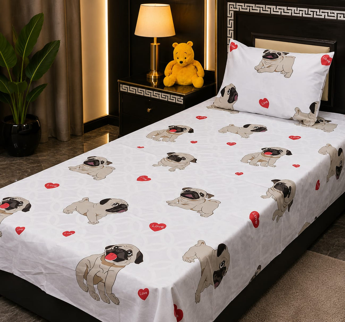 Pug Love Kids Bedding Set