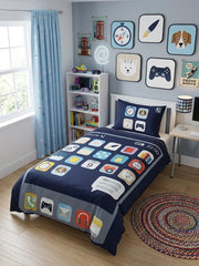 App Icons Phone Screen Kids Single Bed Sheet with Pillow Case - The Idea